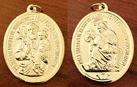 (image for) Medal - Gold Plated - Christian Mother/St Joseph - 1.5"x1.875"