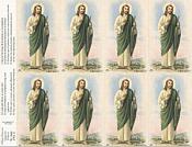 (image for) Holy Card sheet of 8: St Jude