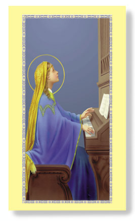 (image for) Holy Card: St Cecilia