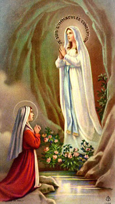 (image for) Holy Card - Our Lady of Lourdes