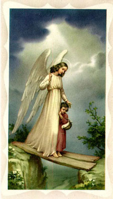 (image for) Holy Card - Guardian Angel on Bridge