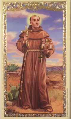 (image for) Holy Card - Junipero Serra - Laminated