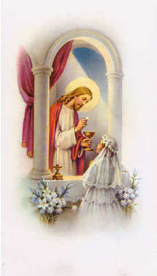 (image for) Holy Card - Madrid Series - First Communion Girl