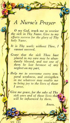 (image for) Holy Card - Nurse's Prayer