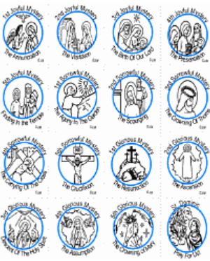 (image for) Rubber Stamp Kit - Lit'l Rosary Combo Set