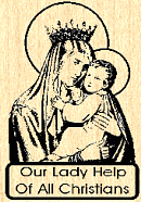 (image for) Rubber Stamp - Our Lady Help of Christians (mounted)