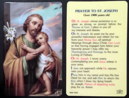 (image for) Holy Card: St. Joseph - laminated wallet size