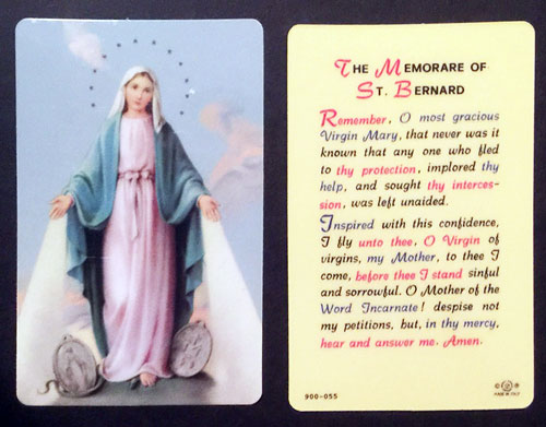 (image for) Holy Card: Memorare - laminated wallet size