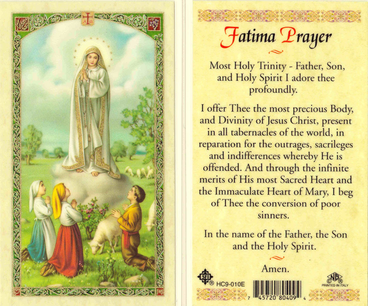 (image for) Holy Card: Our Lady of Fatima - Fatima Prayer