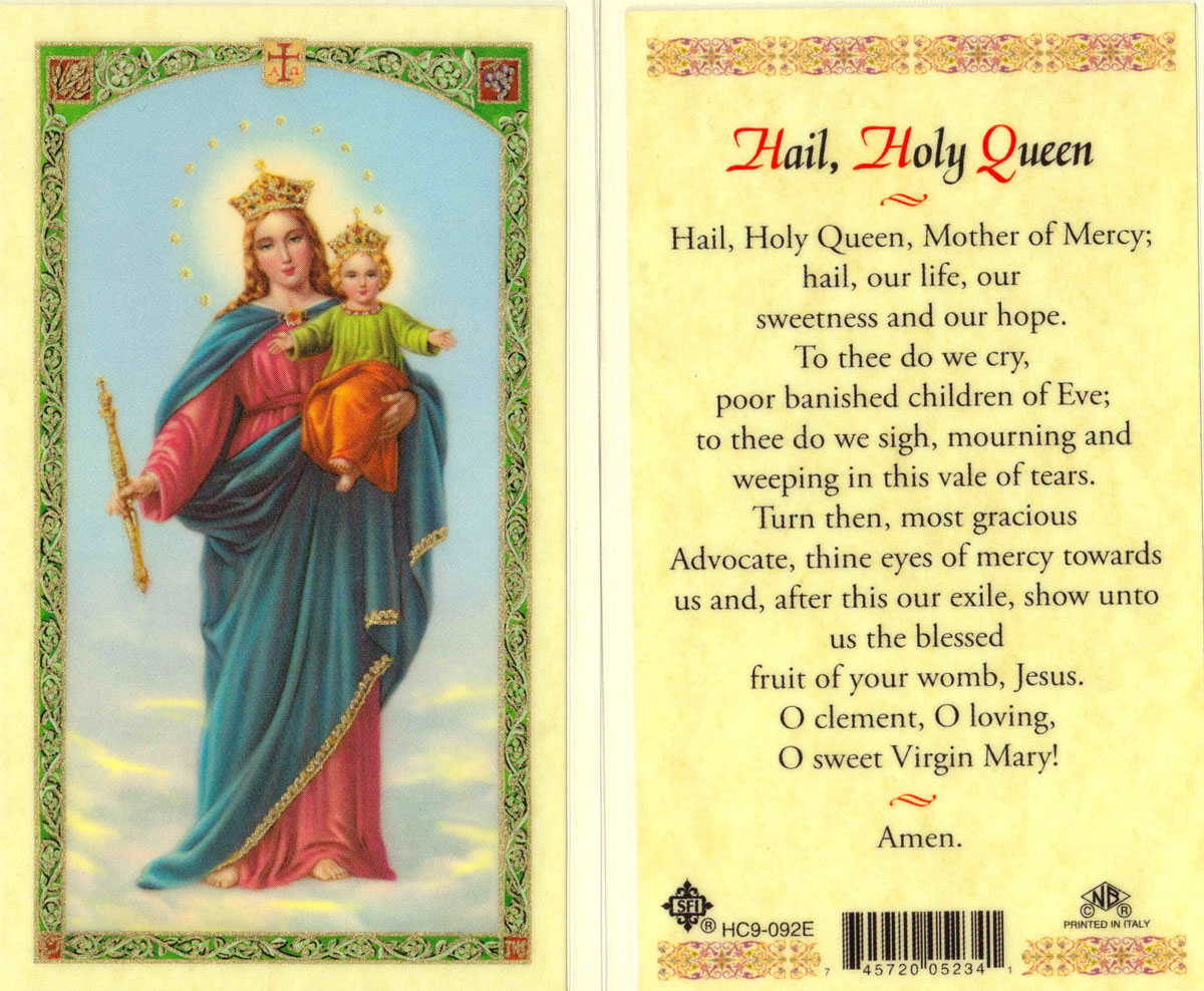 (image for) Holy Card: Our Lady of Victory - Hail Holy Queen