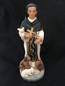 (image for) Statue - Florentine 4" Resin - St. Martin de Porres