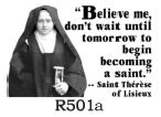 (image for) Rubber Stamp - St. Therese - Believe Me