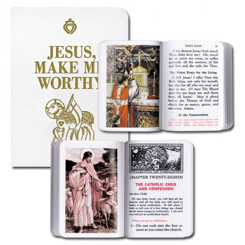 (image for) Jesus Make Me Worthy Children's Prayer Book (white cover)