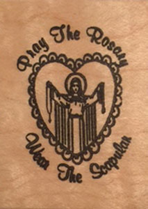 (image for) Rubber Stamp - Small Scapular (mounted)