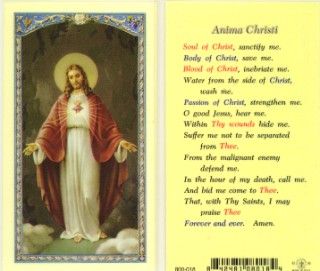 (image for) Holy Card: Anima Christi (laminated)