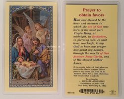 (image for) Holy Card: Prayer to Obtain Favors (laminated)