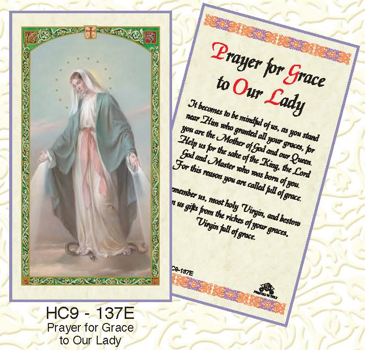 (image for) Holy Card: Our Lady of Grace w/Prayer