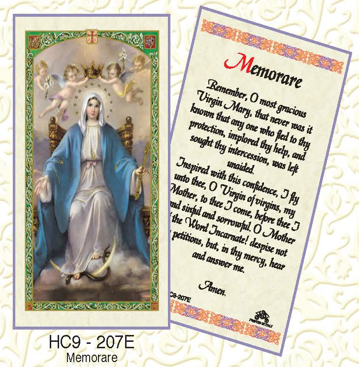 (image for) Holy Card: Queen of Heaven - Memorare