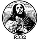 (image for) Rubber Stamp - Sacred Heart (round)