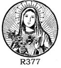 (image for) Rubber Stamp - Immaculate Heart (round)